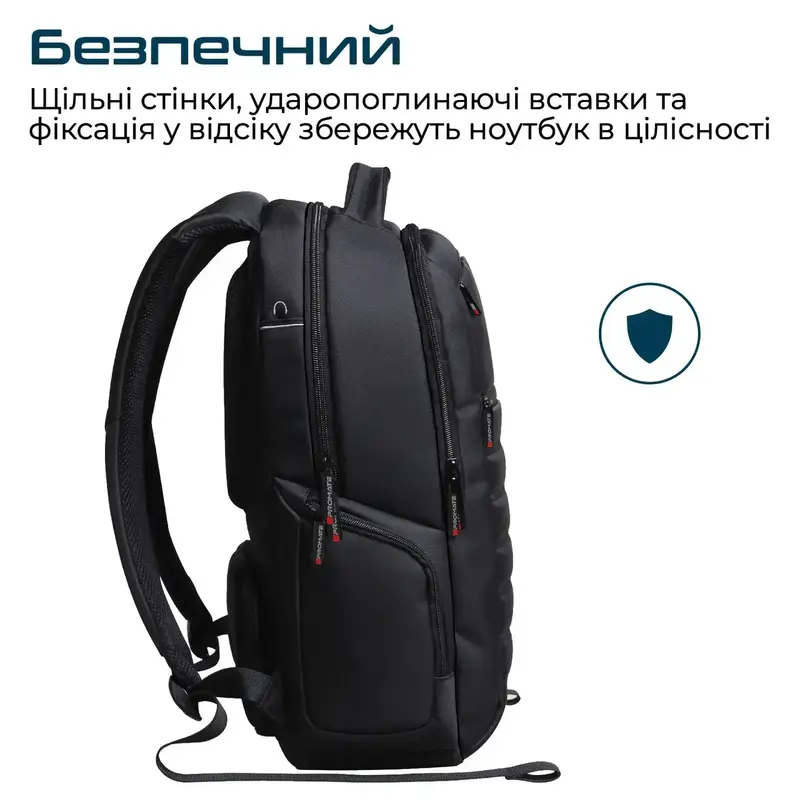Рюкзак для ноутбука Promate (rebel-bp.black) - фото - №3
