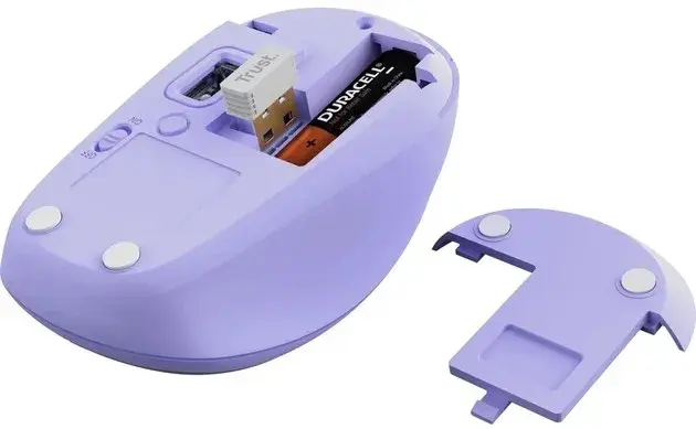 Миша Trust Yvi+ Compact Multi-Device WL/BT/USB-A 25583_TRUST Violet - фото - №2