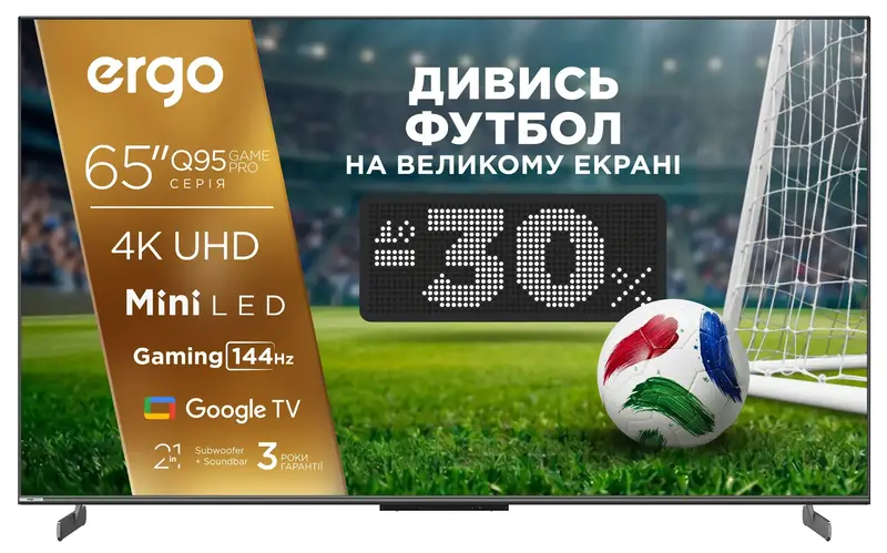 Телевизор ERGO 65MQ95 Game PRO - фото - №1