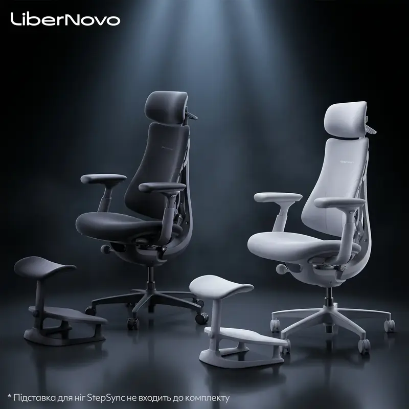 Крісло офісне ергономічне LiberNovo Omni Midnight Black ᐈ Купить