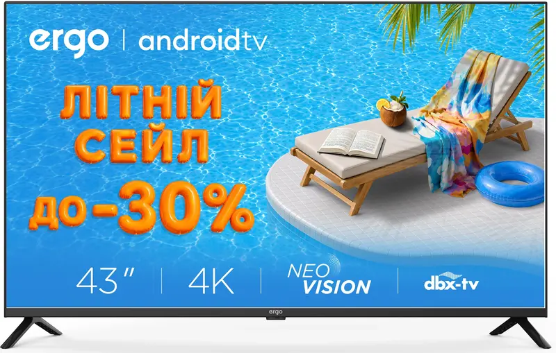 Телевизор Ergo 43" 4K UHD (43GUS6500) - фото - №0