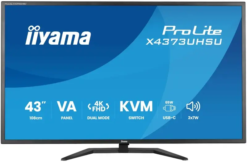 Монітор 42,5" Iiyama (X4373UHSU-B2) - фото - №0