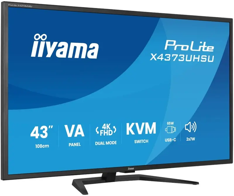 Монітор 42,5" Iiyama (X4373UHSU-B2) - фото - №1