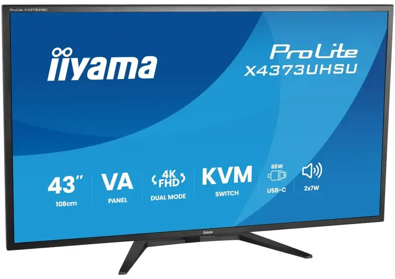 Монітор 42,5" Iiyama (X4373UHSU-B2) - фото - №2