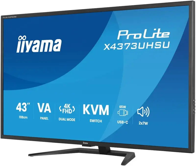 Монітор 42,5" Iiyama (X4373UHSU-B2) - фото - №3