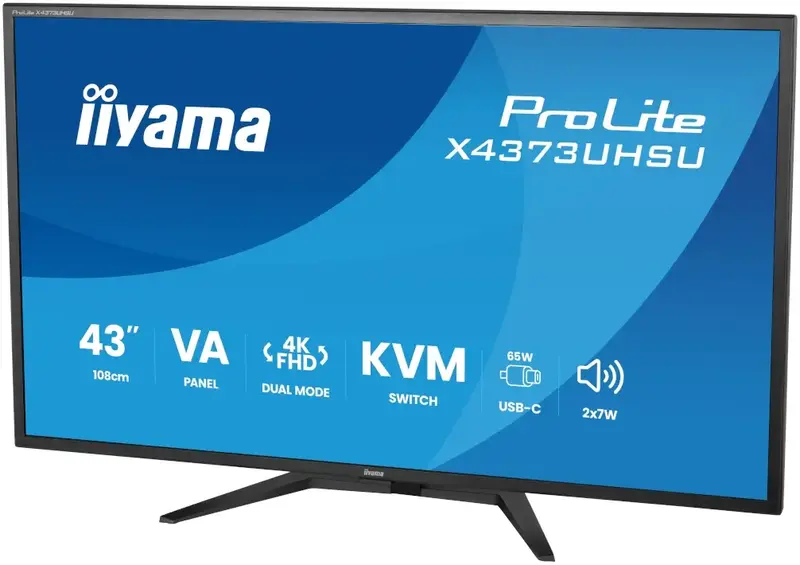 Монітор 42,5" Iiyama (X4373UHSU-B2) - фото - №4
