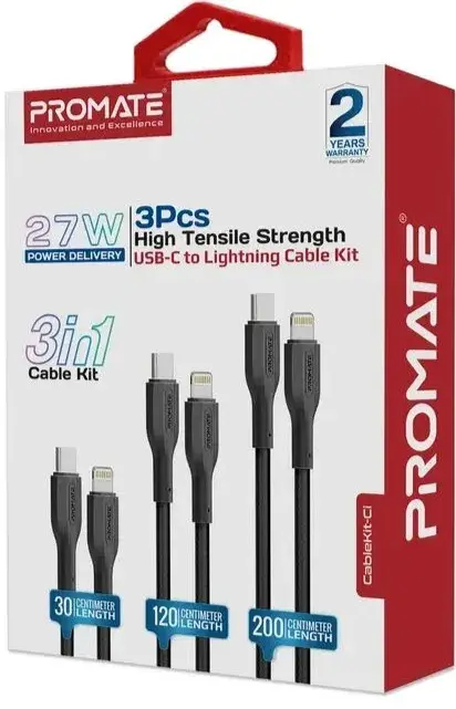 Кабель USB Type-C-Lightning Promate cablekit-ci - фото - №1