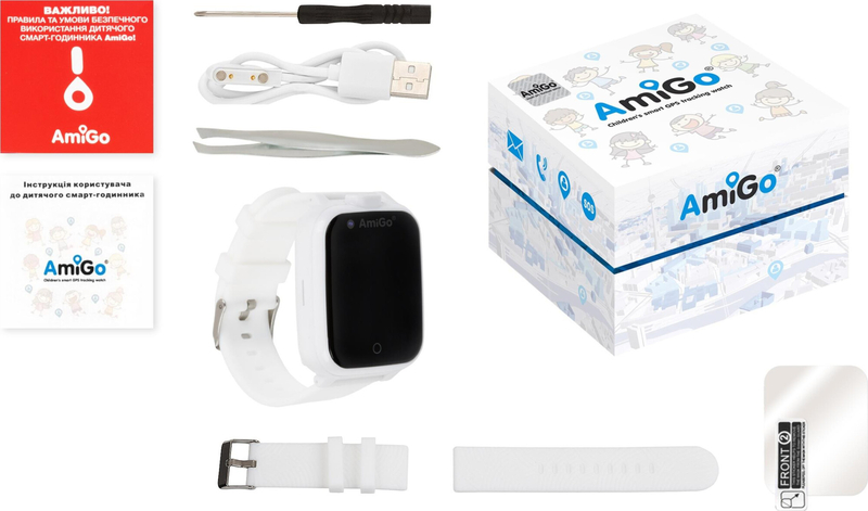 Детские смарт-часы AmiGo GO006 GPS 4G WIFI (White) 849559 фото
