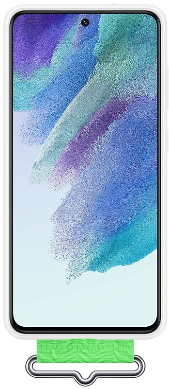 Чохол для Samsung S21 FE Samsung Silicone with Strap Cover (White) EF-GG990TWEGRU фото