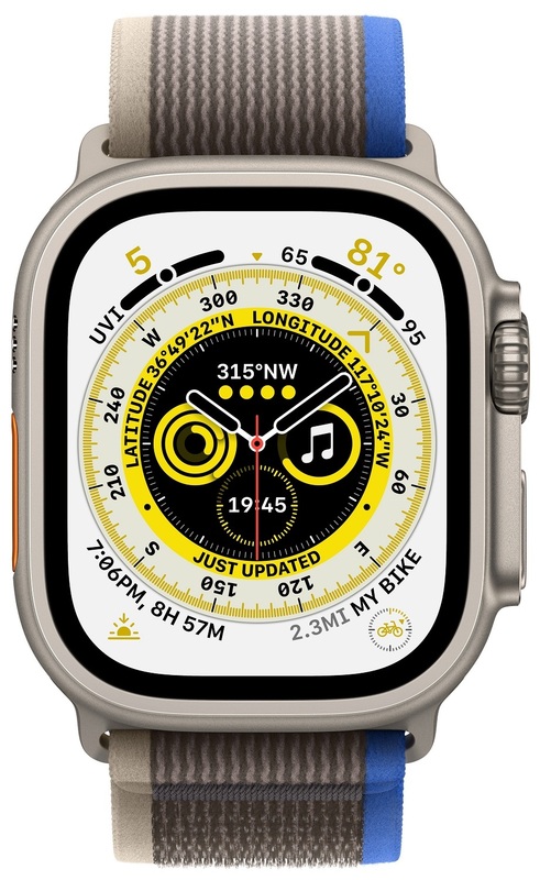 Ремешок для часов Apple Watch 49 mm (Blue/Gray) Trail Loop - S/M MQEJ3ZM/A - фото - №1