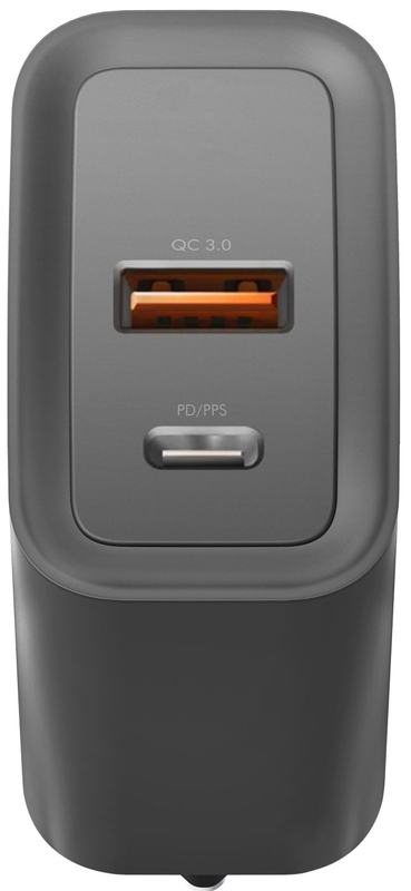 Універсальний мережевий ЗП Energea AMPCHARGE PD30+ USB-C PD port+QC USB-A 30W (Black) фото