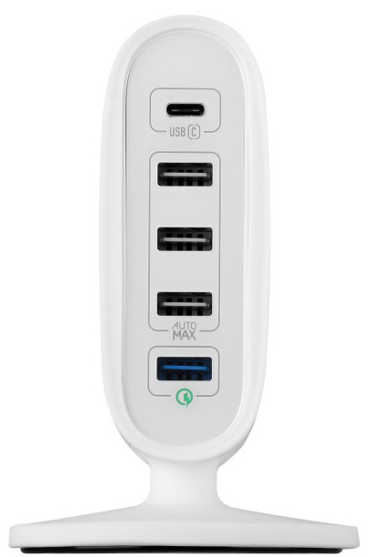 Универсальное сетевое ЗУ Momax 3хUSB + USB-C + QC3.0 (UM5FTCEUW) белый фото