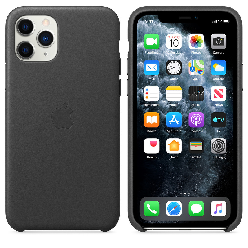 Чохол Apple Leather Case (Black) MWYE2ZM/A для iPhone 11 Pro фото