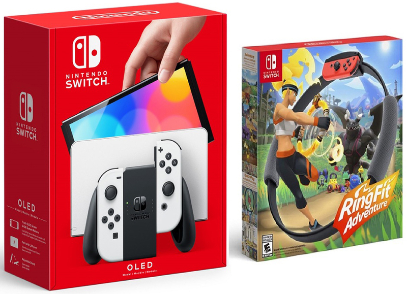Nintendo Switch (OLED Model) White+Ring Fit Adventure фото
