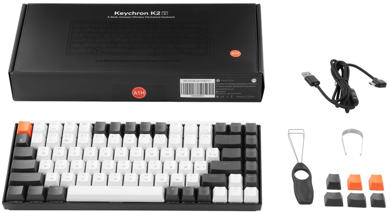 Бездротова клавіатура Keychron K2 84 keys Gateron Red White LED (Black) A1_KEYCHRON фото