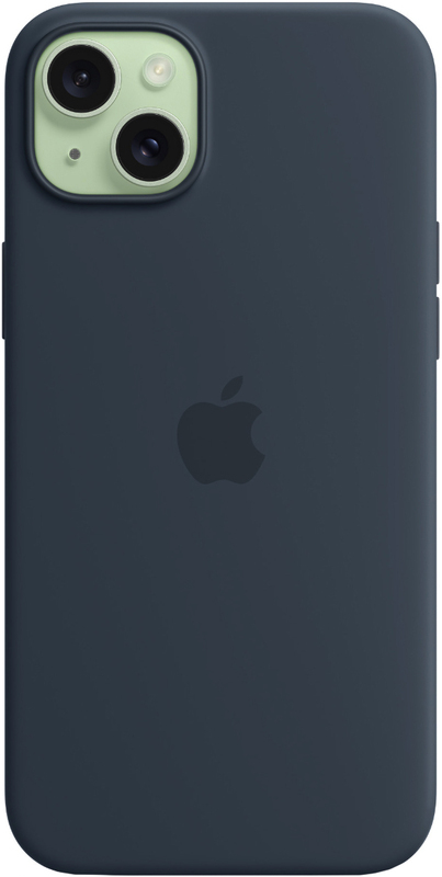 Чехол для iPhone 15 Silicone Case with MagSafe Storm Blue (MT0N3ZM/A) - фото - №3