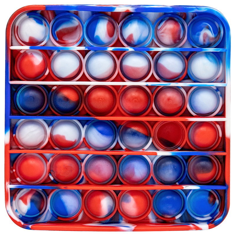 Антистресс Pop It - Marble Square (Blue, Red) фото