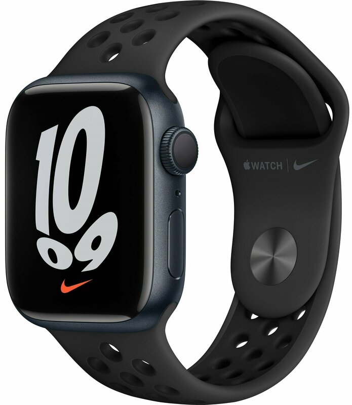 Apple Watch Nike Series 7 45mm Midnight Aluminium Case with Anthracite Black Nike Sport Band MKNC3UL/A фото