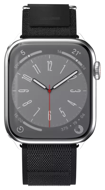 Ремінець для Apple Watch 42/44/45/49mm SwitchEasy Flex Woven Nylon Watch Loop Black фото