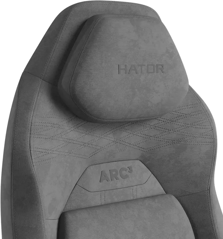 Ігрове крісло HATOR Arc 3 S Velour (HTC3446S) Grey - фото - №3