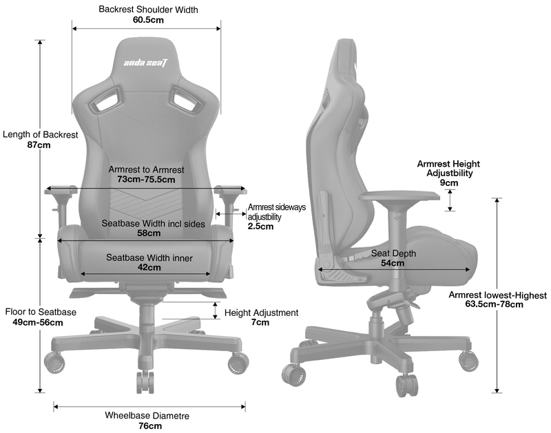 Игровое кресло Anda Seat Kaiser 2 Size XL (White) AD12XL-07-W-PV-W01 фото