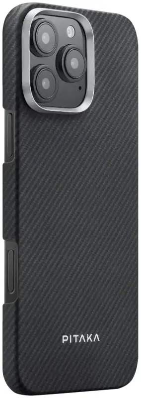 Чохол для iPhone 16 Pro Pitaka Ultra-Slim Case Classic Twill 600D Black/Grey (KI1601PA) фото