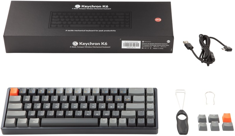 Бездротова клавіатура KEYCHRON K6 Optical Red RGB (Black) S1_KEYCHRON фото