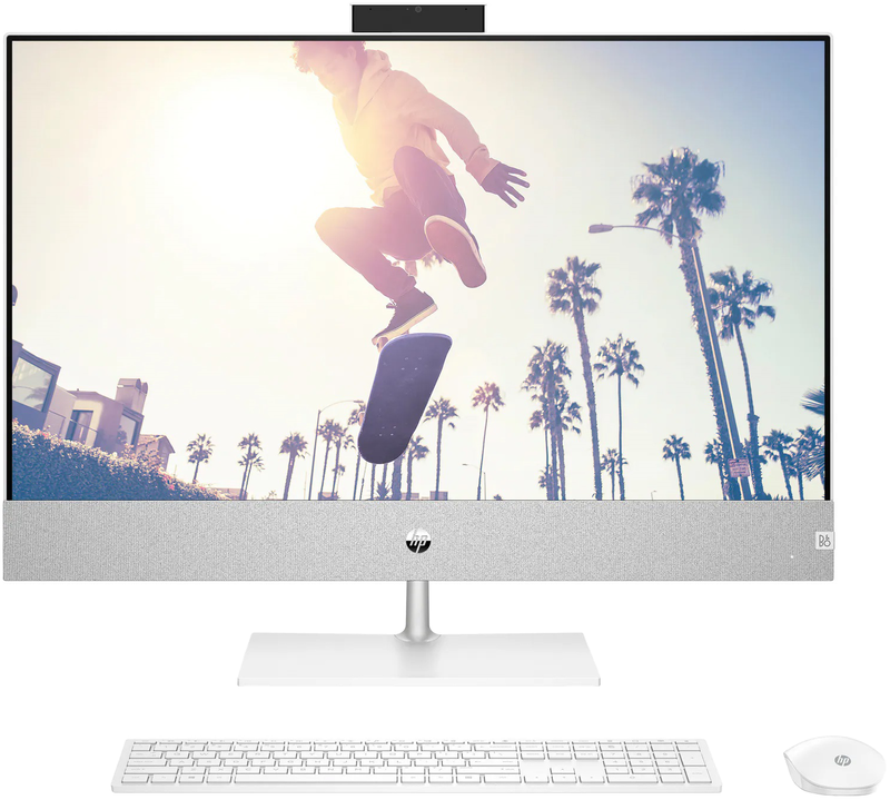 Моноблок HP Pavilion AiO 27-ca2005ua Snowflake White (95Z27EA) - фото - №0