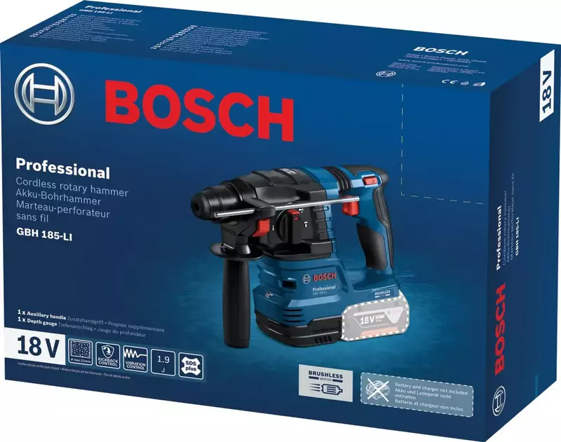 Перфоратор акумуляторний Bosch GBH 185-LI 18V АКБ 1х4.0 Aг фото