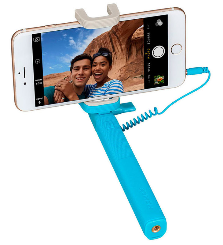 Монопод Momax Selfie Mini Selfie Pod 70cm (Blue) KMS9B фото