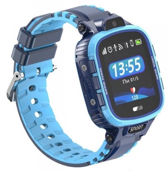 Детские часы-телефон с GPS трекером GOGPS K27 (Blue) фото