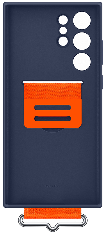 Чехол для Samsung s22 Ultra Silicone with Strap Cover (Navy) фото