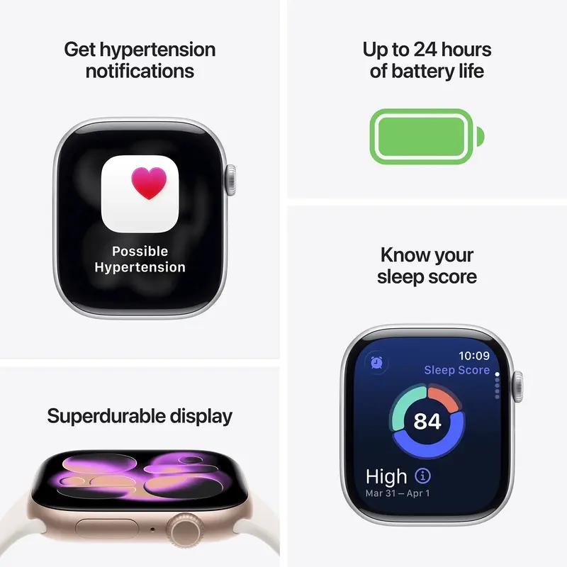 Apple Watch Series 11 GPS + Cellular 46 mm Slate Titanium Case with Slate Milanese Loop - S/M (MFD34RK/A) - фото - №2