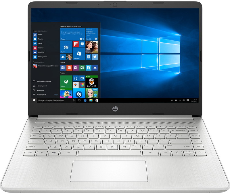 Ноутбук HP 14s-fq1010ua Natural Silver (422C9EA) - фото - №0