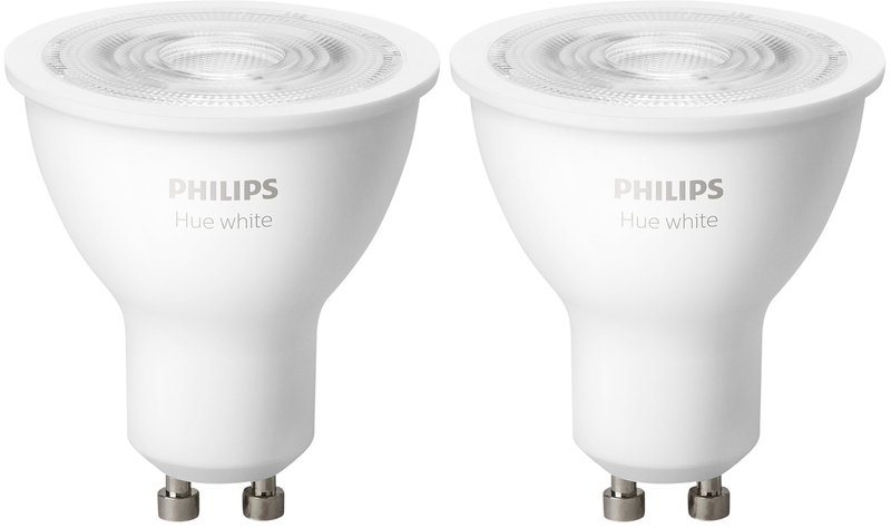 Розумна лампа Philips Hue GU10, 5.2W(57Вт), 2700K, White, Bluetooth, з димером, 2 шт 929001953506 фото