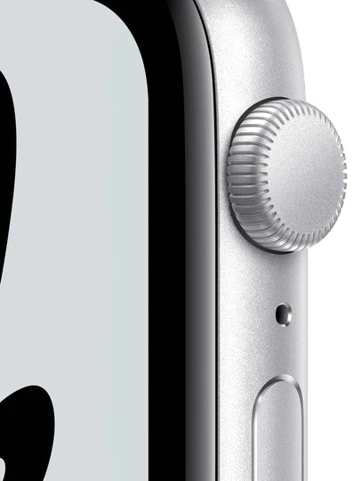 Apple Watch Nike SE 40mm Silver Aluminium Case with Pure Platinum Black Nike Sport Band MKQ23UL/A фото