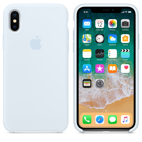 Чехол Apple iPhone X Silicone Case (Sky Blue) MRRD2ZM/A фото