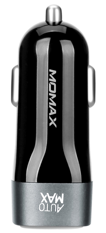 Автомобільний ЗП Momax Dual USB + USB-C 5V/5.4A (UC5TCD) black фото