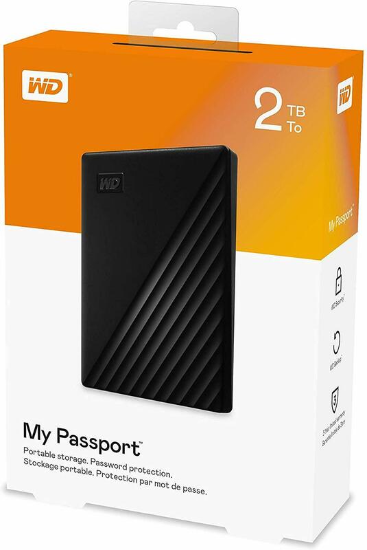 Внешний HDD WD My Passport 2Tb 2.5" USB 3.2 Gen 1 (Black) WDBYVG0020BBK-WESN фото