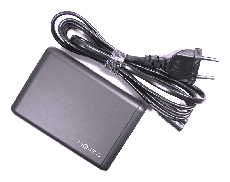 Універсальний мережевий ЗП Energea USB 4х (PD+QC3.0) 75W (Dark grey) фото