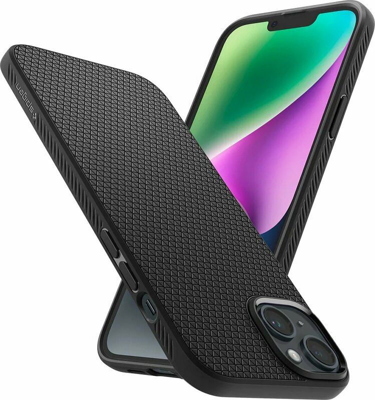 Чeхол для iPhone 14 Plus Spigen Liquid Air (Matte Black) - фото - №7
