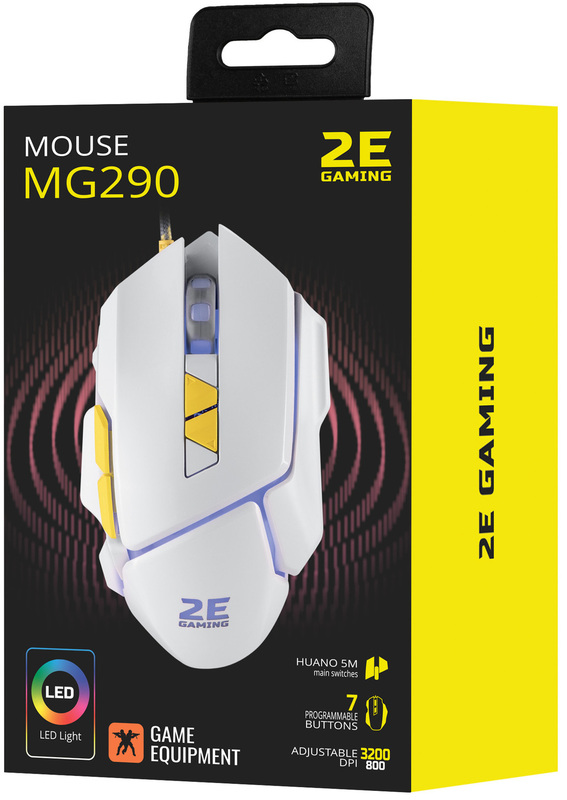 Ігрова комп'ютерна миша 2E GAMING MG290 LED USB (White) 2E-MG290UWT фото
