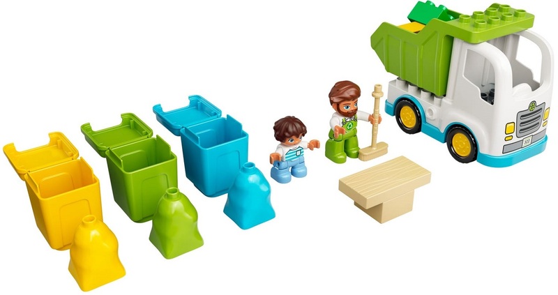 Конструктор LEGO DUPLO Сміттєвоз і контейнери для роздільного збору сміття 10945 фото