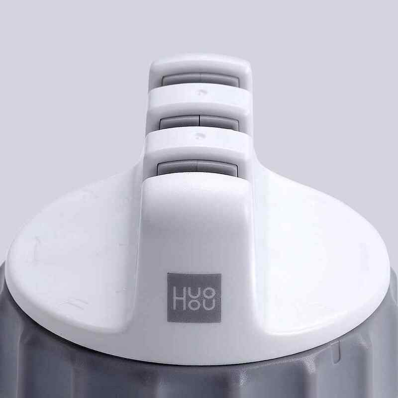 Точилка для ножів Xiaomi Huohou, три різних шліфувальних кола (Gray & White) фото