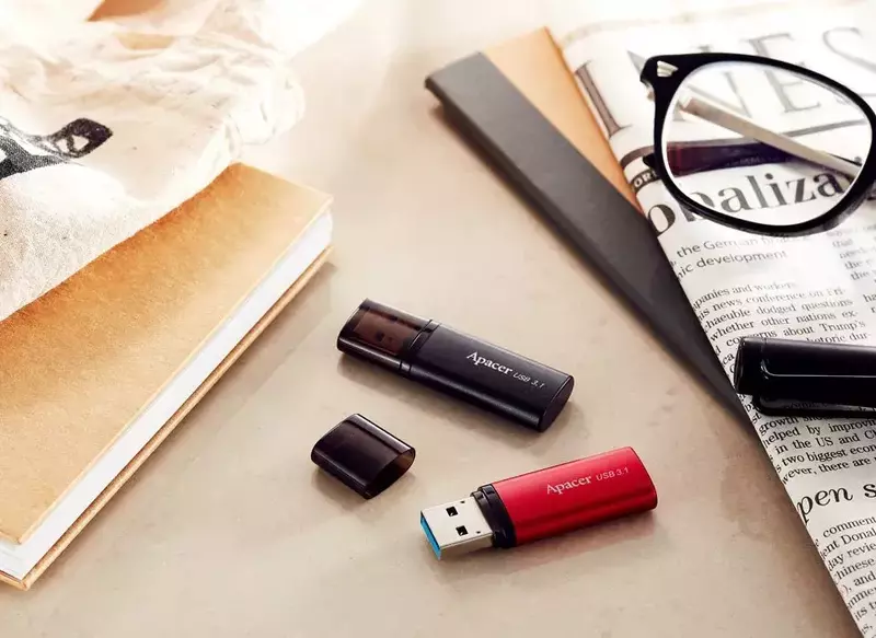 USB-Flash Apacer 64GB USB 3.1 AH25B Чорний - фото - №4