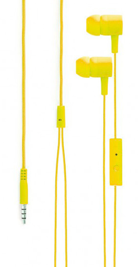 Навушники Xqisit Headset iE H20 (20063) yellow + гарнітура фото