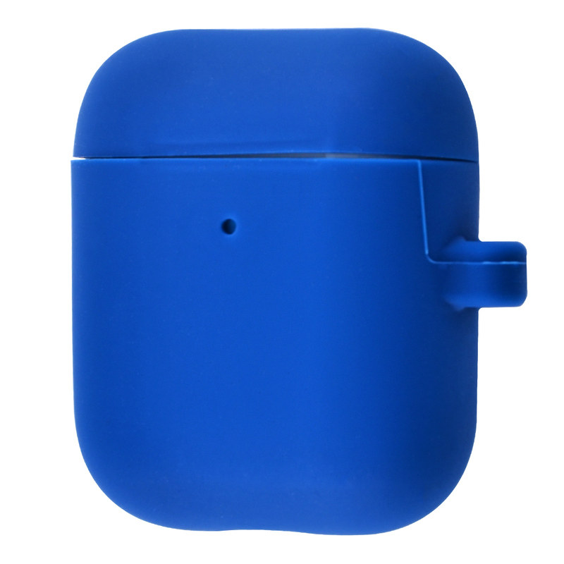 Чехол Silicone Case Slim with Carbine for AirPods 2 (blue cobalt) фото