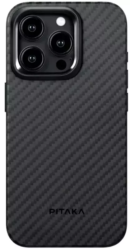 Чохол для iPhone 15 Pro Max Pitaka MagEZ Case Pro 4 Twill 1500D Black/Grey (KI1501PMP) - фото - №0