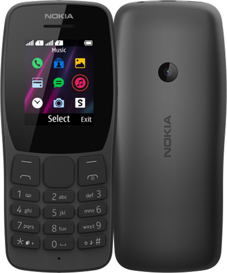 Nokia 110 Dual Sim 2019 Black (16NKLB01A07) фото