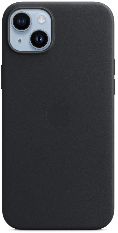 Чохол Apple Leather Case with MagSafe (Midnight) MPP93ZE/A для iPhone 14 Plus фото